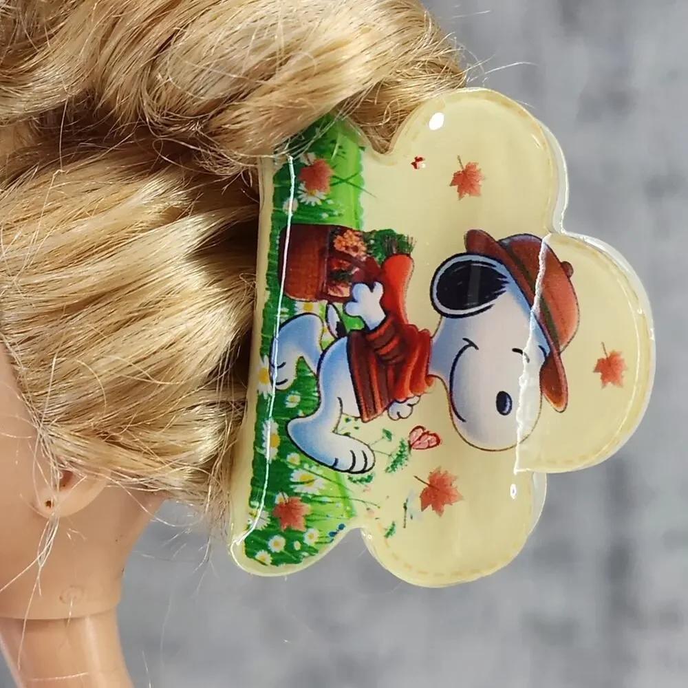 Pair of Snoopy Claw Clips Hair clips Charlie Brown Character Snoopy Fall Leaves